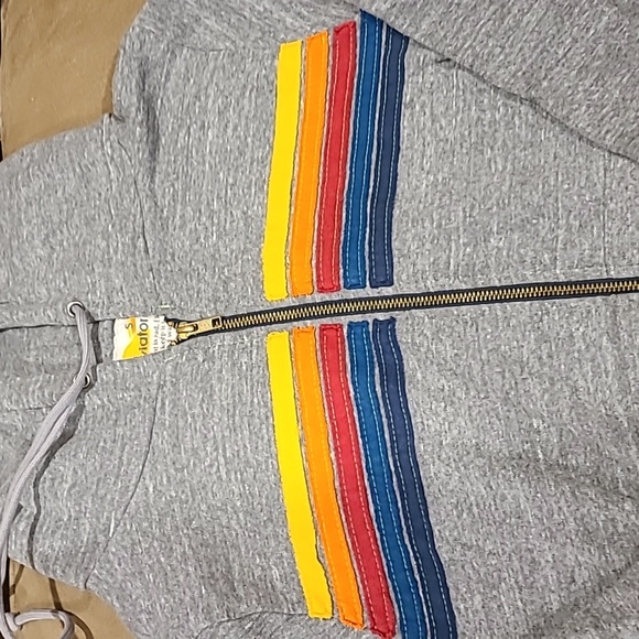 EUC Aviator Nation Stripe Sweatshuit Grey - Picture 3 of 5